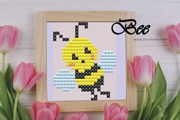 Bee. Cross Stitch Pattern: A Sweet Easter Essential