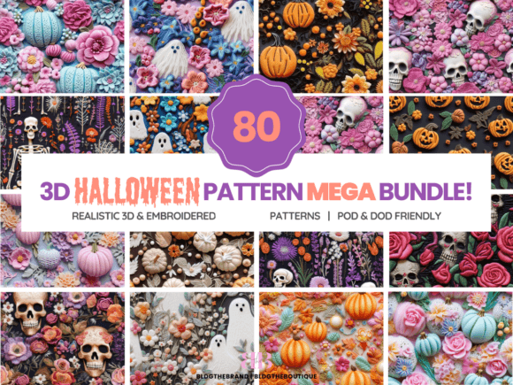 Review: 80 3D Embroidery Halloween Patterns for Pros