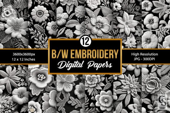 Review: Black White Floral Embroidery Patterns for Craft Fairs