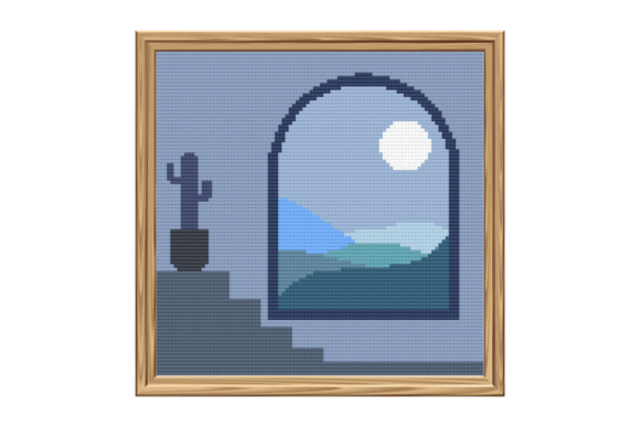 Review: Boho Desert Sunset Blue Cross Stitch Pattern