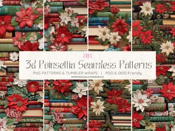 Review: Christmas Book Lover Embroidery Patterns for Merch