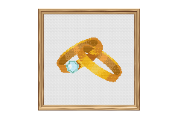 Review: Wedding Rings Cross Stitch Pattern for Etsy Shops