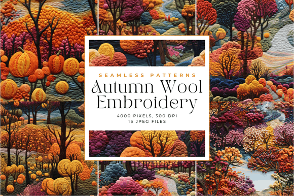 Reviewing Autumn Wool Embroidery Seamless Patterns