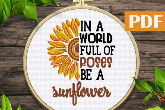 Sunflower Cross Stitch Pattern PDF Review for Craft Fairs