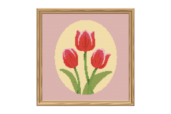 Vintage Tulips Cross Stitch Pattern Review for Craft Fairs